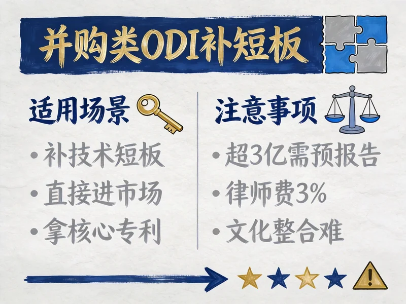 并购类ODI补短板