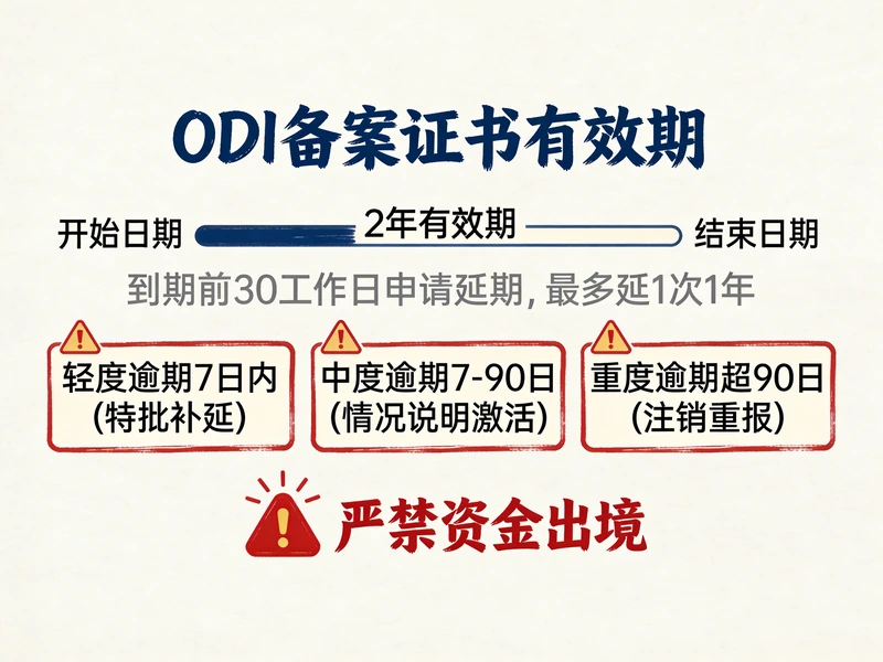 ODI备案证书过期补办全流程实操指南（2026最新版）