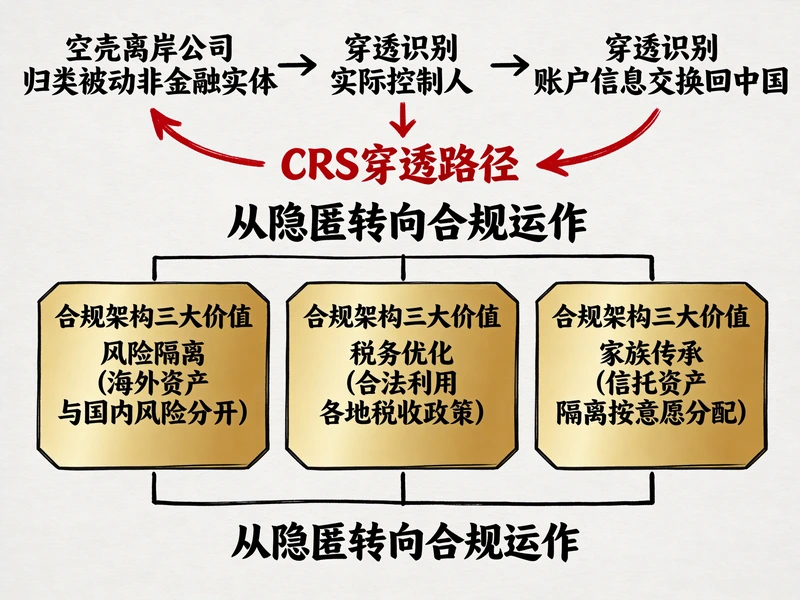 CRS真的能穿透离岸公司吗？穿透之后，架构还能做什...
