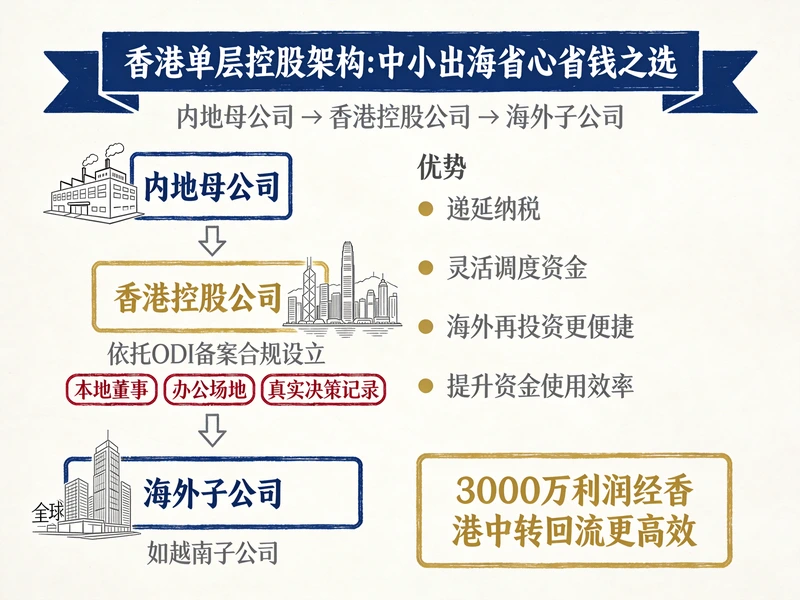 香港单层控股架构海外利润回流方案