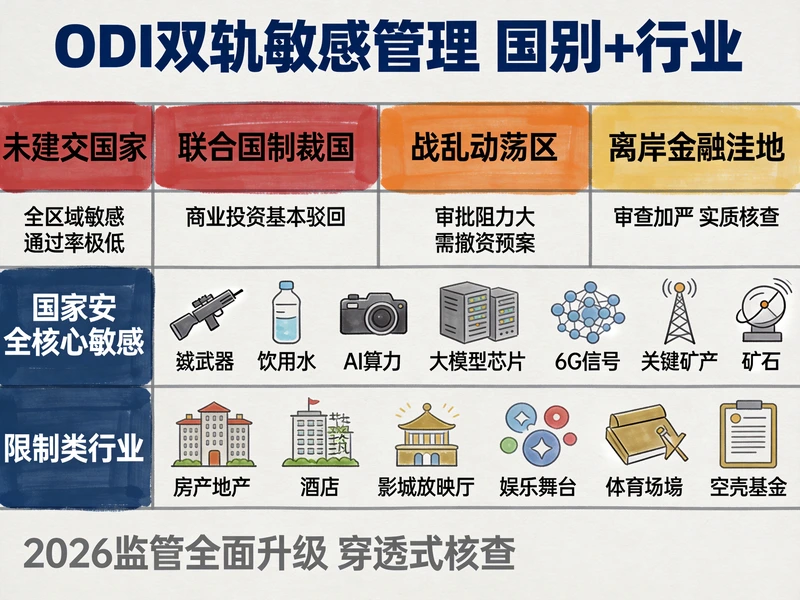 2026 ODI备案敏感国家行业与禁止清单全梳理