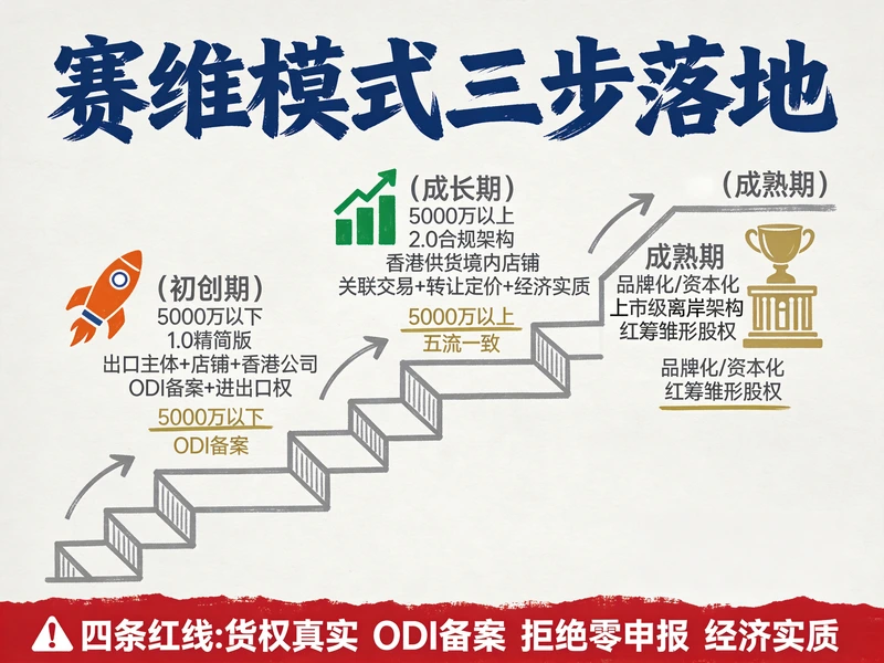 赛维模式三阶段落地路径与四条税务合规红线
