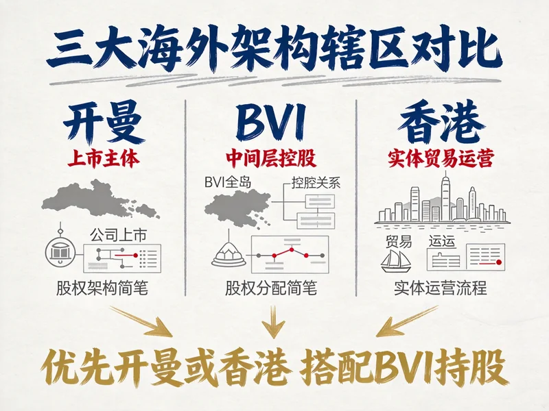 开曼BVI香港三大架构对比