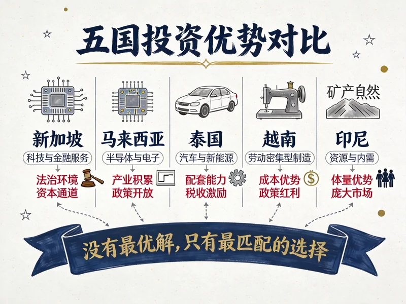 东南亚五国投资优势对比