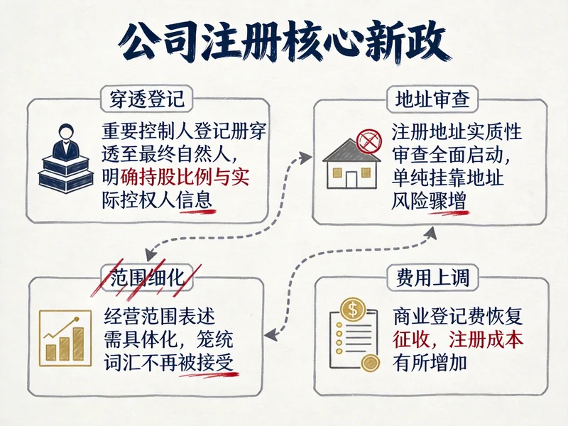 公司注册核心新政