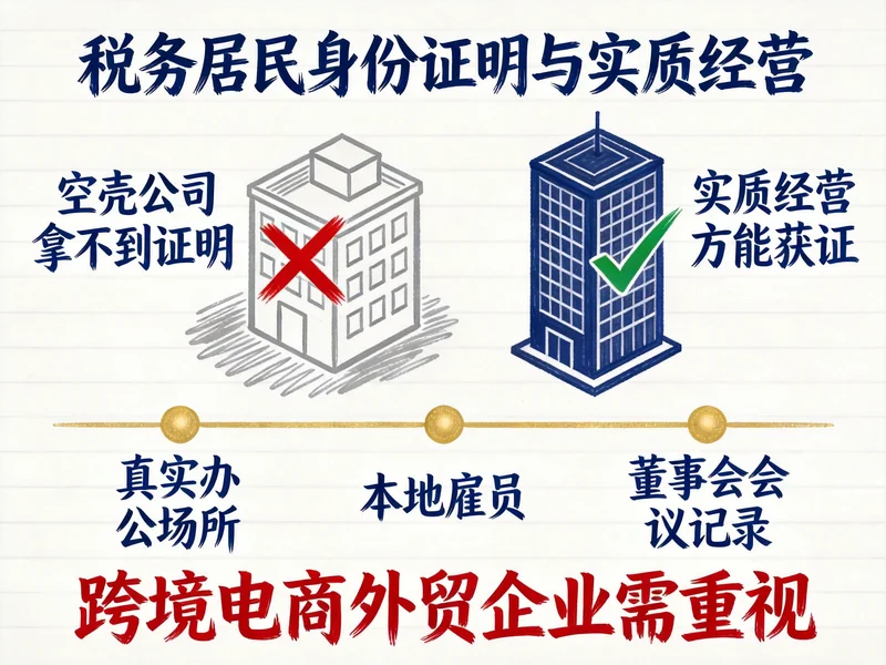 税务居民证明与实质经营